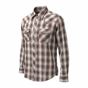Wrangler Red and Gray Plaid Button-Down Shirt
